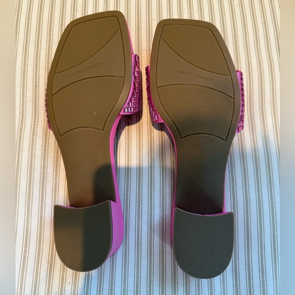 NWOT Marc Fisher Casaly Pink Rhinestone Sandals - Picture 4 of 6
